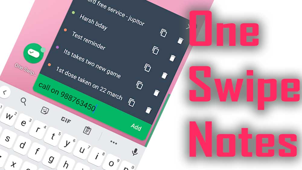 One Swipe Notes (Premium)